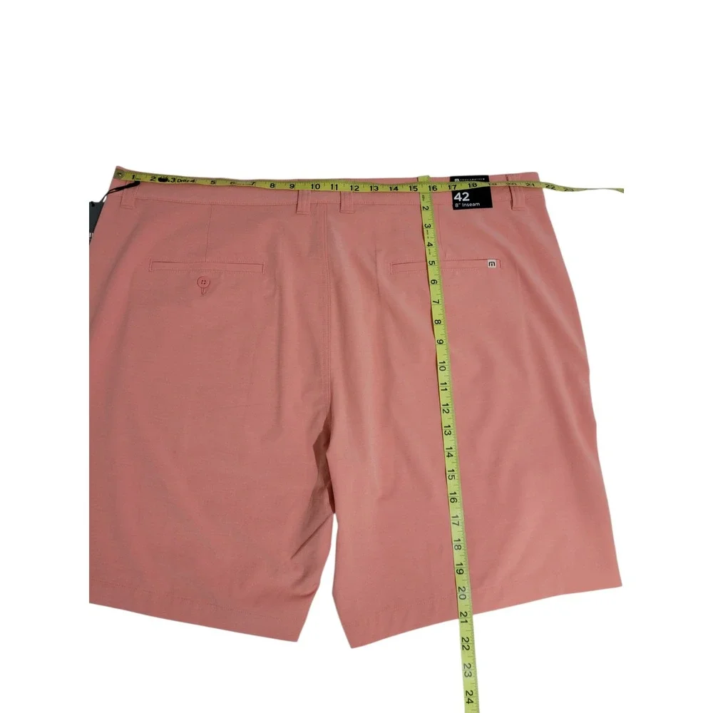 Travis Mathew Tech Chino Shorts Mens Size 42 Coral Orange 8
